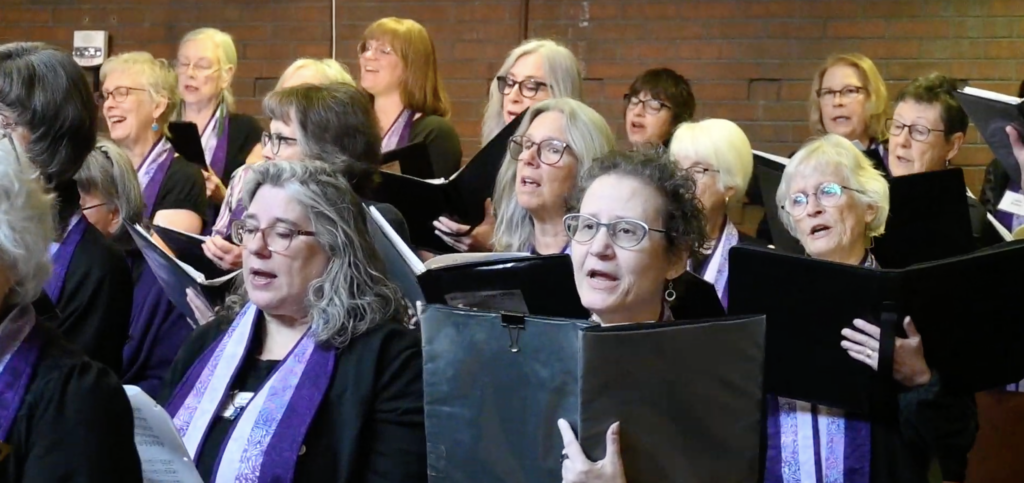 Members of the choir sing together during our 2026 Music Sunday Service.